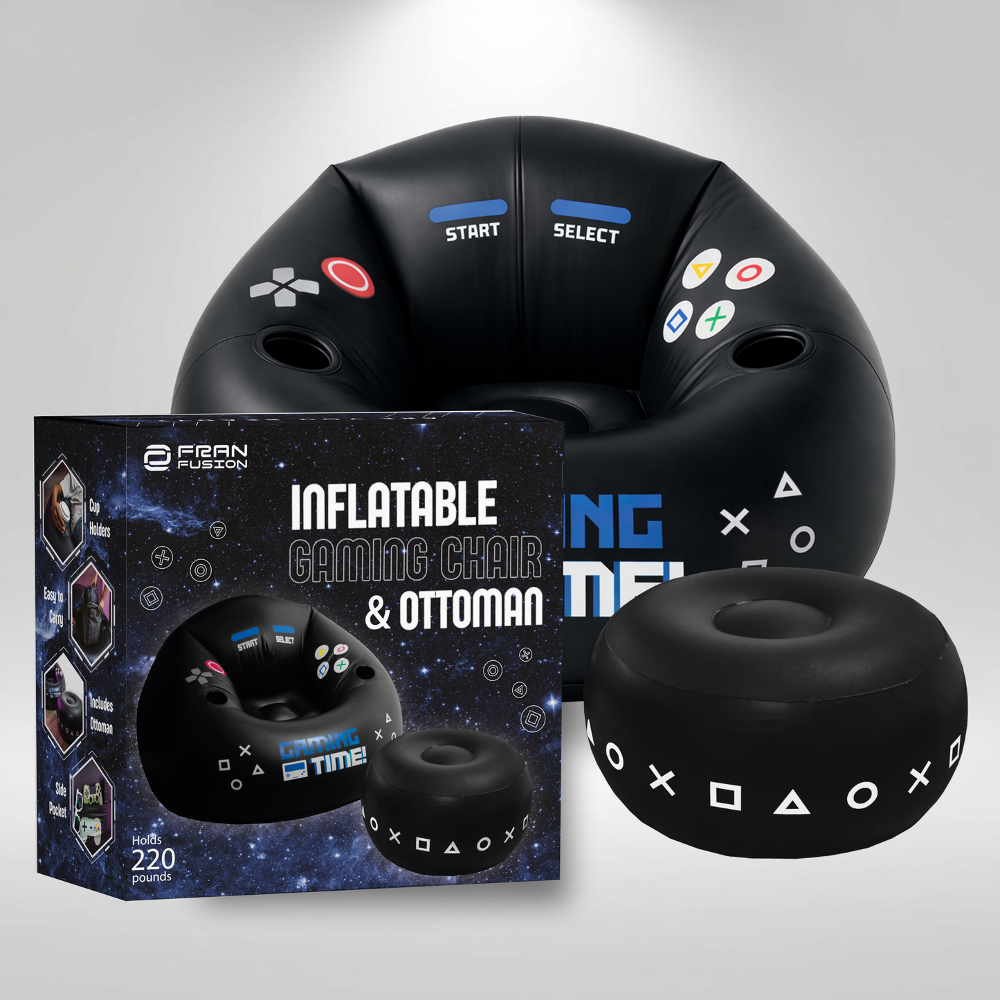 Gaming Time Chair with Ottoman