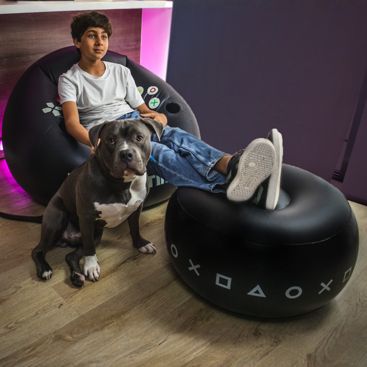 Gaming Time Chair with Ottoman