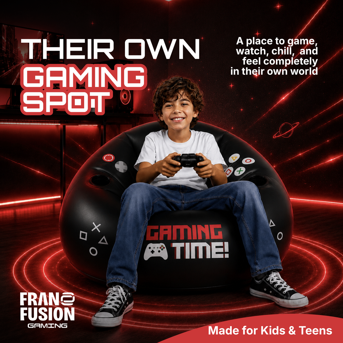 GAMING TIME™ INFLATABLE GAMING CHAIR