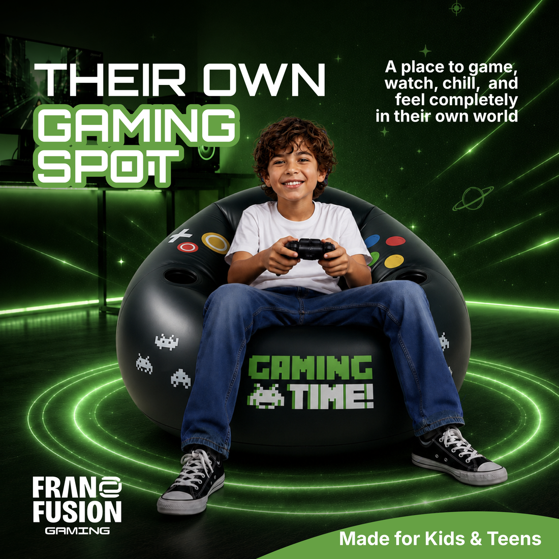 GAMING TIME™ INFLATABLE GAMING CHAIR