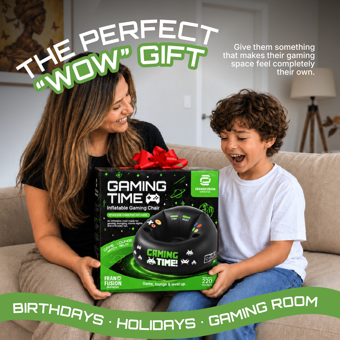 GAMING TIME™ INFLATABLE GAMING CHAIR