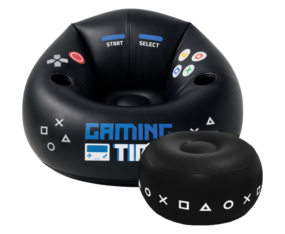 Gaming Time™ + Ottoman — Blue