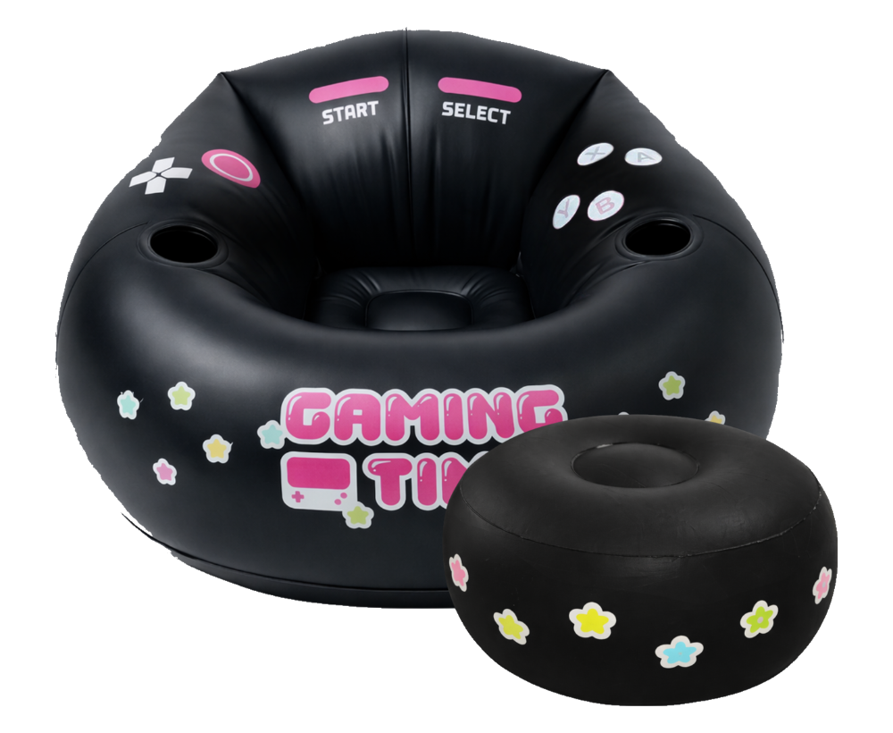 Gaming Time™ + Ottoman — Pink