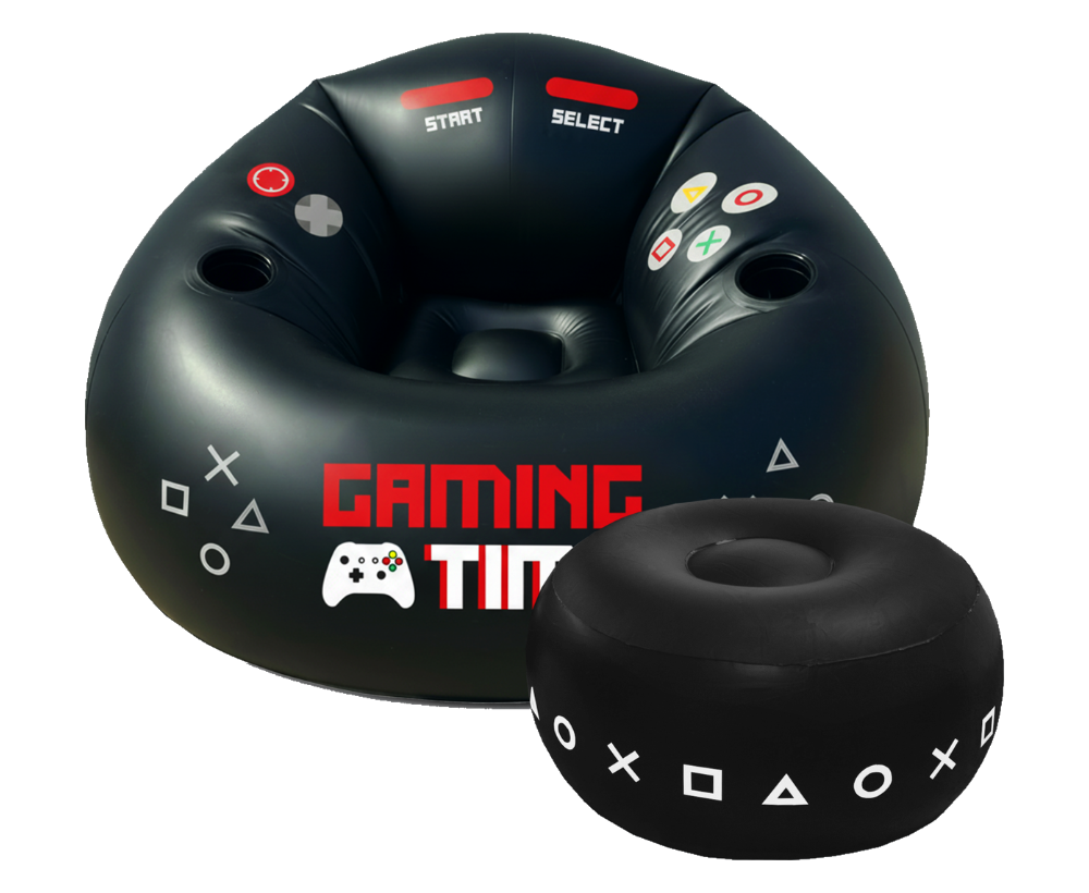 Gaming Time™ + Ottoman — Red